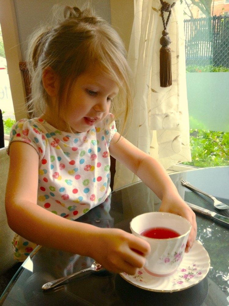 And tea drinking requires a pause.