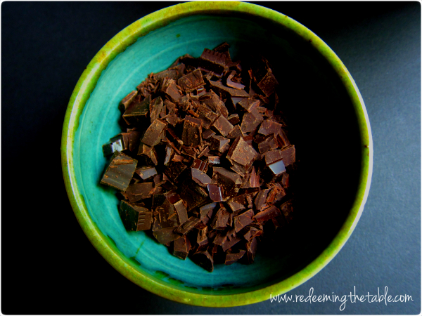 I prefer to chop my own chocolate.