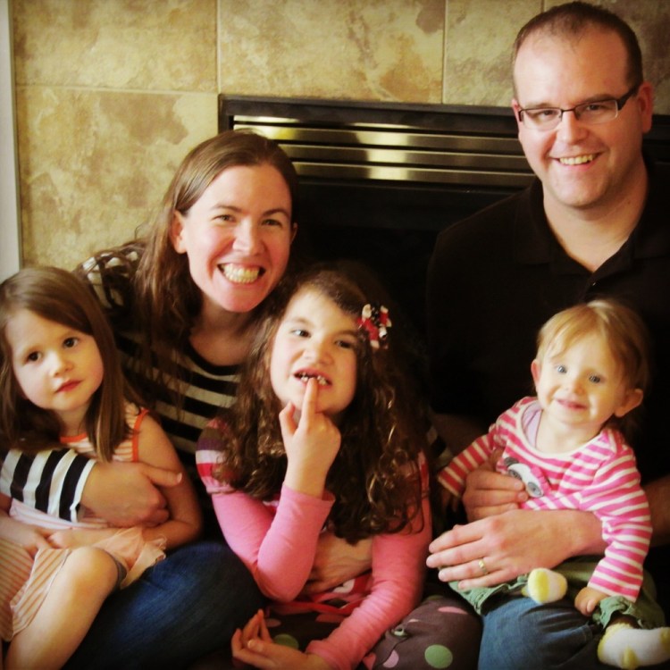 This is the first time we all took a picture together since Caprice was fresh out of the womb. &nbsp;I gather the next one will be in a year from now.