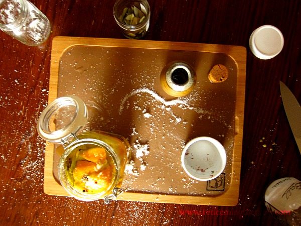 Add additional salt, peppercorns, bay leaf, and then your extra virgin olive oil.